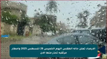 الآرصاد تعلن حالة الطقس اليوم الخميس 28 أغسطس 2025 وأمطار مرتقبة تحذر منها الآن